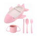 Children's eating set with vehicle-shaped tray – BPA-free, dishwasher-safe | toddler mealtime