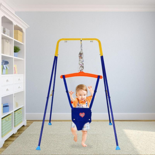 Adjustable baby swing with soft hammock seat – breathable, easy to fit | For babies