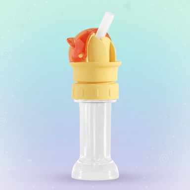 Silicone bottle cap with drinking straw – fits most standard bottles | drink lid for kids