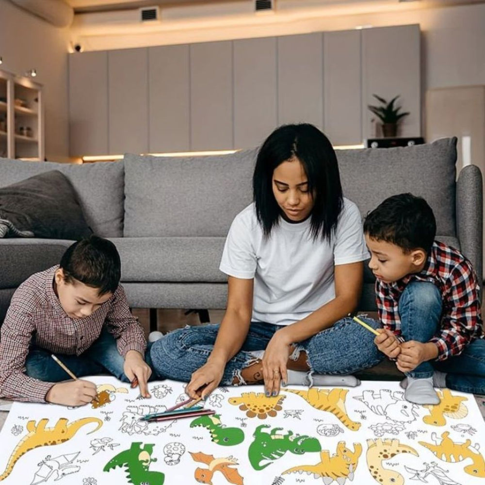 Mess-free drawing roll for children – reusable, wall & table | creative play
