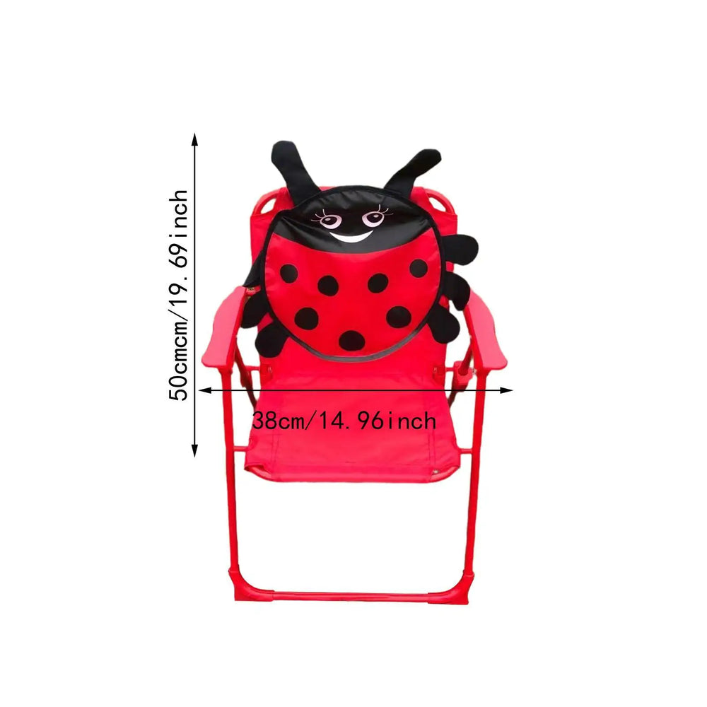 Foldable kids' camping chair with animal print – lightweight, sturdy frame | For toddlers