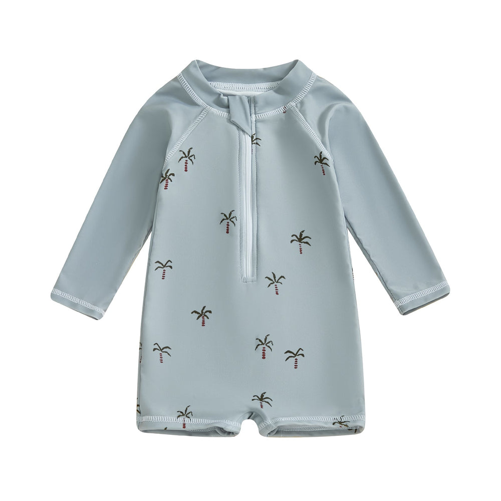 Baby swim romper with UV protection – long sleeves, quick-dry, zip fastening | Toddler swimwear