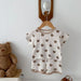 Ribbed baby outfit with bear print – soft, breathable, unisex | Two-piece set