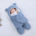 Swaddle blanket with cute bear ears – soft, warm and easy to use | for babies