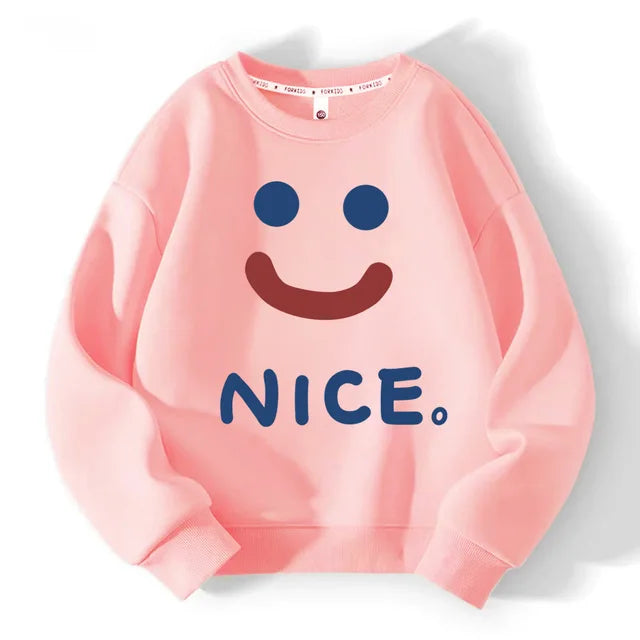 Jumper with Nice print – soft cotton, ribbed cuffs | kids
