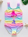 Girls' swimsuit with UV protection – mermaid, unicorn design, quick-drying | Kids swimwear