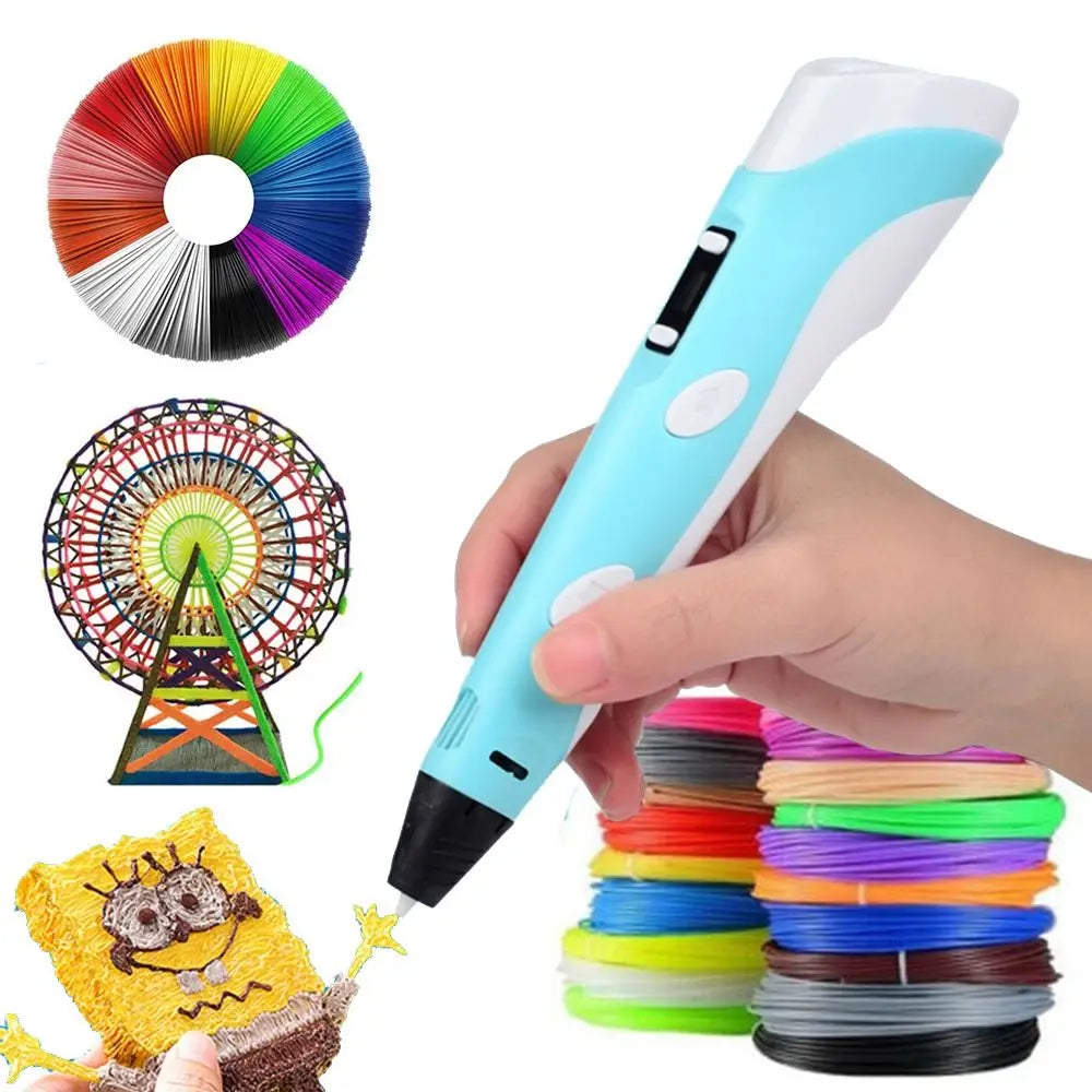3D pen with adjustable speed and temperature – PLA and ABS filament | kids and adults