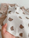 Ribbed baby outfit with bear print – soft, breathable, unisex | Two-piece set