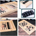 2-in-1 table game combines shuffleboard and football – compact, wooden | Family fun