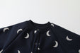 Moon print jumpsuit with soft cotton fabric – poppers, breathable | Baby romper