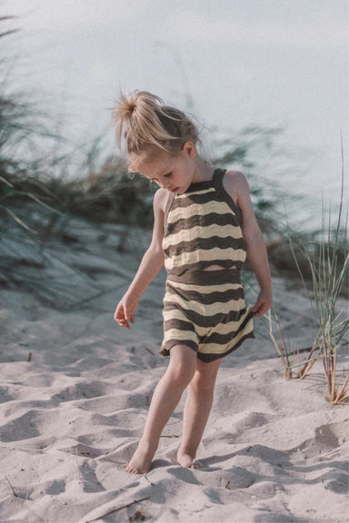 Baby summer outfit in soft cotton blend – elastic waistband, neutral colours | unisex 0–2 years