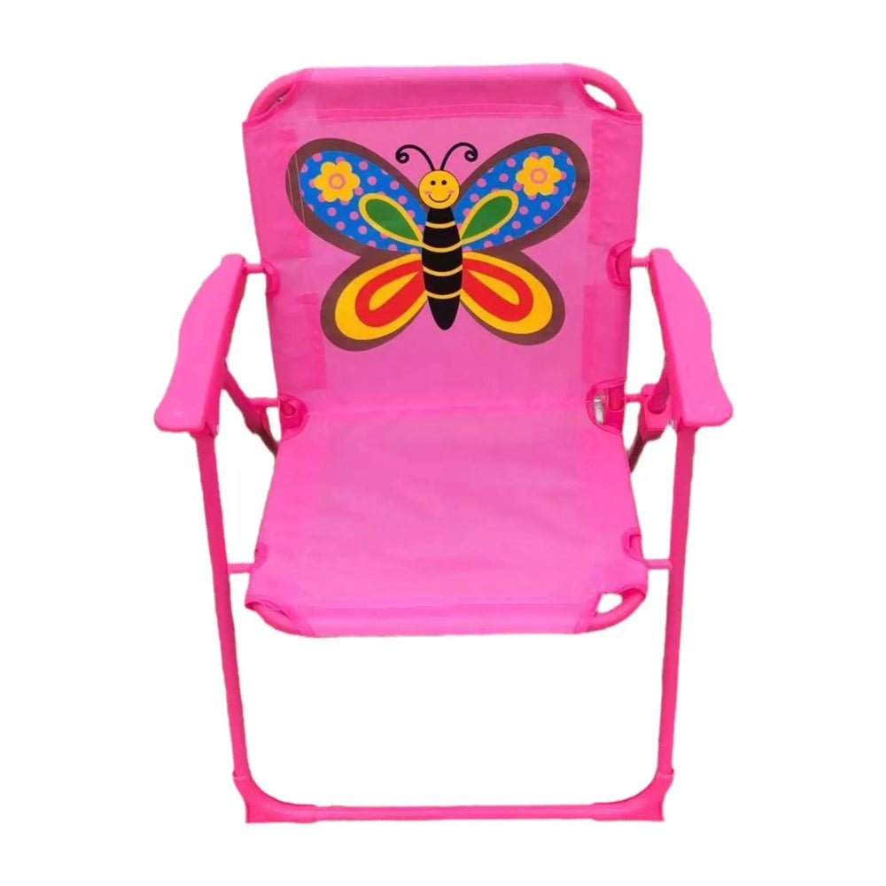 Foldable kids' camping chair with animal print – lightweight, sturdy frame | For toddlers