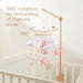 Wooden cot mobile with bears and stars – soft colours, felt figures | nursery decor