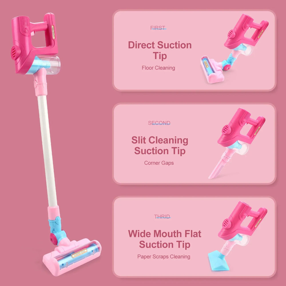 Toy vacuum cleaner with sound and light – Lightweight design, role play fun | Pretend play for kids