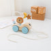 Wooden toy train with animals & rainbow blocks – connectable, durable wood | toddlers