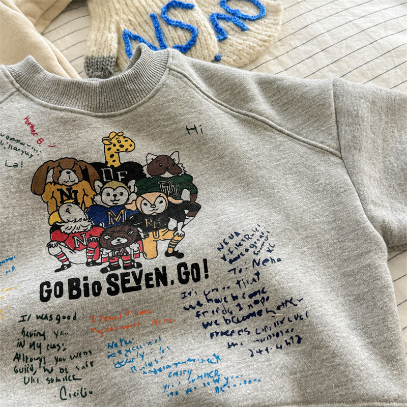Printed kids' sweatshirt – soft cotton, relaxed fit | unisex