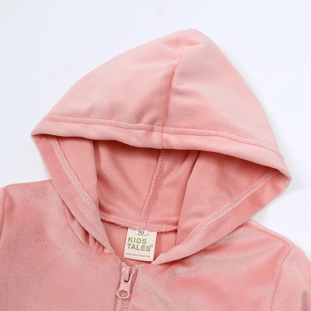 Velvet tracksuit for kids – soft, warm, flexible fit | unisex outfit set