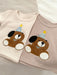 Two-piece summer outfit with bear print – soft cotton, elastic waistband | girls and boys