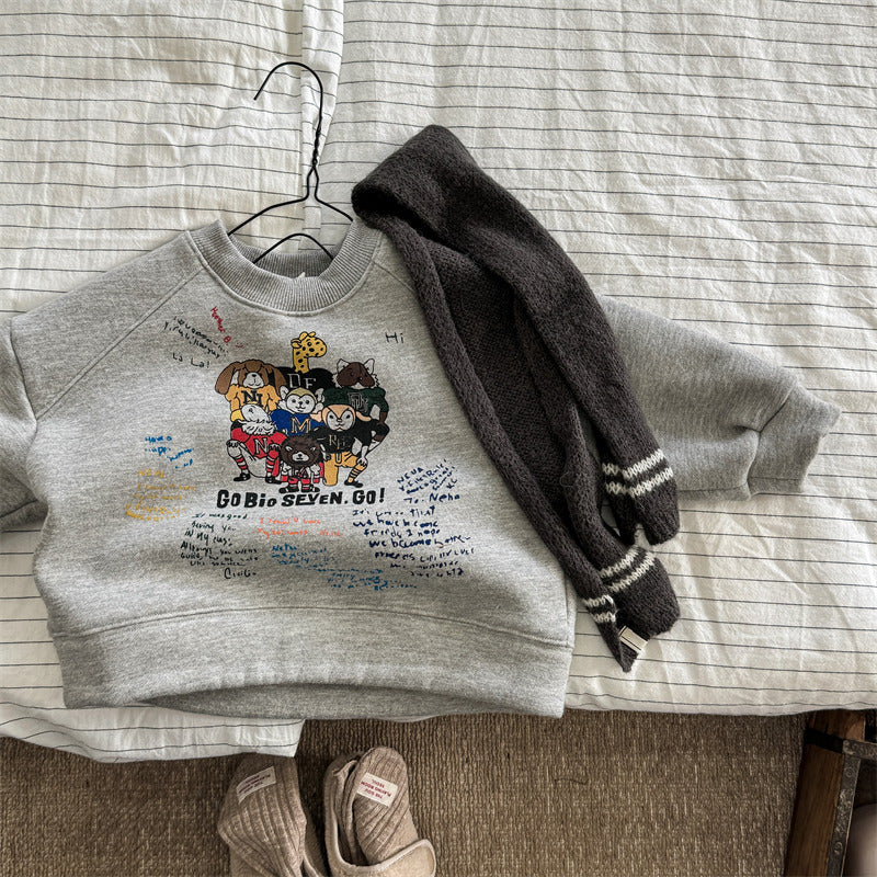 Printed kids' sweatshirt – soft cotton, relaxed fit | unisex
