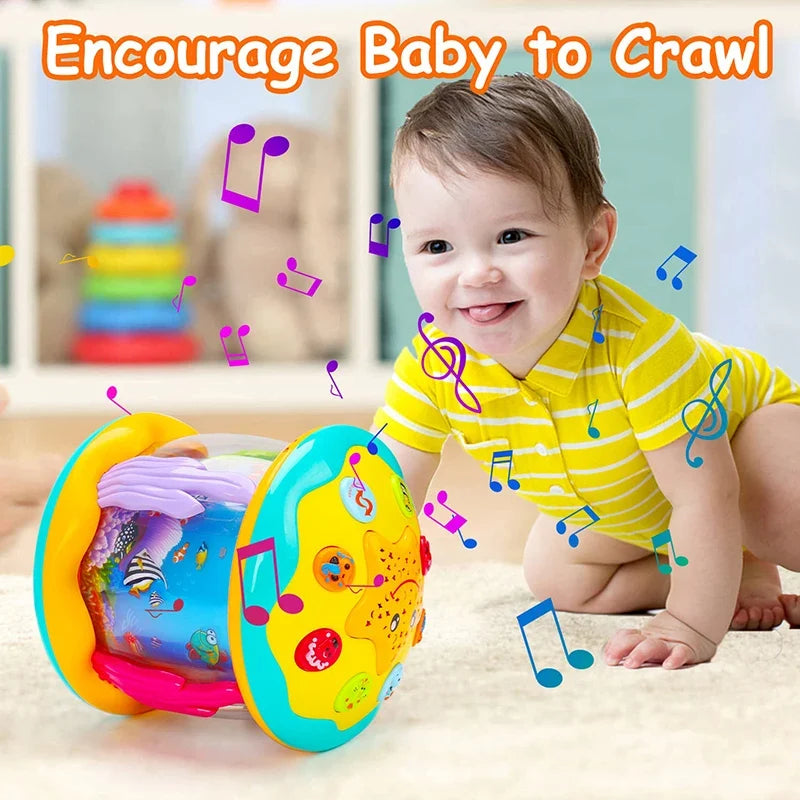 Tummy time projector with ocean light and sound – calming, sensory, portable | baby toy