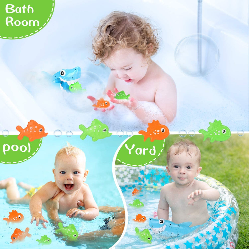 Interactive shark bath toy with grabber arm – develops coordination, no batteries | toddlers