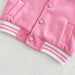 Baseball jacket with ribbed cuffs – soft lining, easy button fastening | kids outerwear