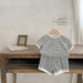 Summer set for babies in soft ribbed cotton – t-shirt and shorts | 2-piece unisex outfit