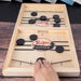 2-in-1 table game combines shuffleboard and football – compact, wooden | Family fun