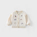 Baby & toddler baseball jacket – dog embroidery, button fastening | autumn