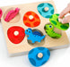 Wooden dinosaur puzzle with chunky knobs – colourful, educational, hidden surprises | toddlers
