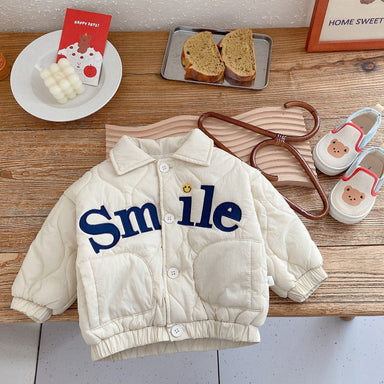 Kids' coat with smile print – water-resistant, soft lining, comfort fit | boys & girls