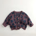 Knitted leopard print cardigan – soft cotton, ribbed cuffs | girls