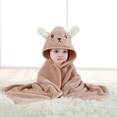 Hooded baby bath towel – soft, absorbent, animal design | for babies & toddlers