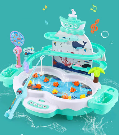 Water fishing game with rod – lights, sound & motor skills | ages 3–7