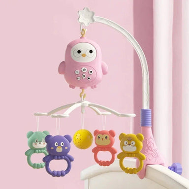 Musical cot mobile with owl and hangers – soft melodies, clip-on fit | baby mobile