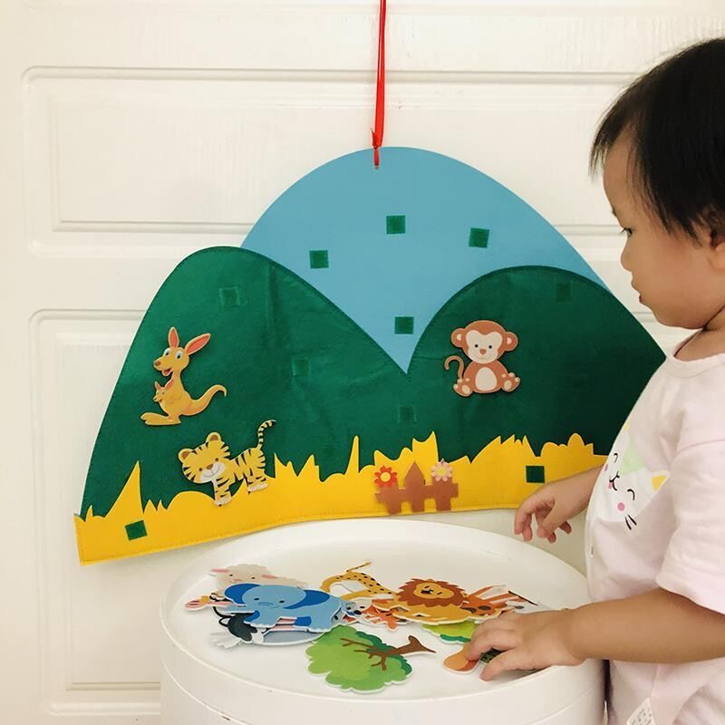 Felt learning board boosts creativity – storytelling, shapes, fine motor skills | for children