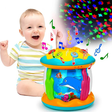 Tummy time projector with ocean light and sound – calming, sensory, portable | baby toy