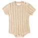 Knitted romper with ribbed design – soft cotton blend, easy popper fastening | Baby clothing