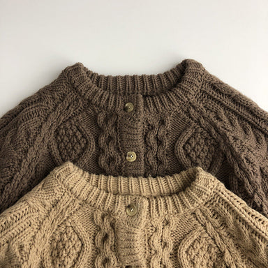 Knitted cable cardigan – soft, warm and versatile | Unisex kids knitwear