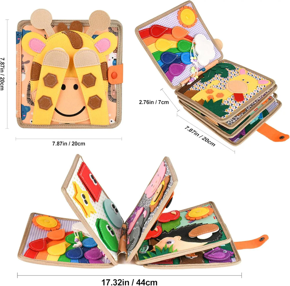 Montessori busy book boosts fine motor skills – shapes, colours and counting | toddlers