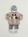 Baby clothing set with jumper and leggings – soft cotton, neutral tones | boys