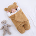 Swaddle blanket with cute bear ears – soft, warm and easy to use | for babies