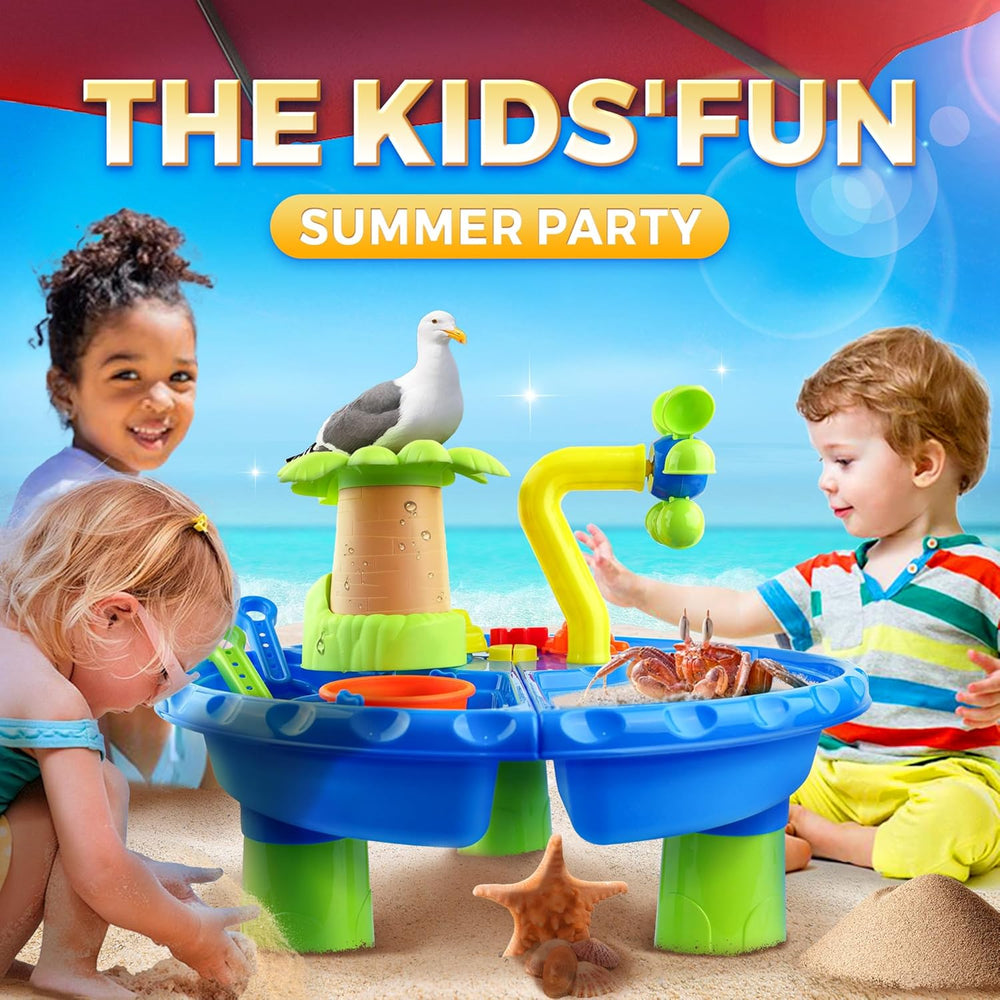 Sand and water table with 3-in-1 outdoor play – accessories, stimulates development | kids toy