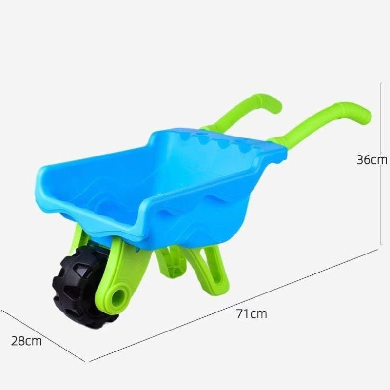 Sand and beach playset with wheelbarrow – 22 pieces, garden and beach toy | outdoor toys