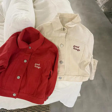 Kids' jacket with embroidery – soft cotton, unisex fit | Ages 1–9