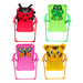 Foldable kids' camping chair with animal print – lightweight, sturdy frame | For toddlers