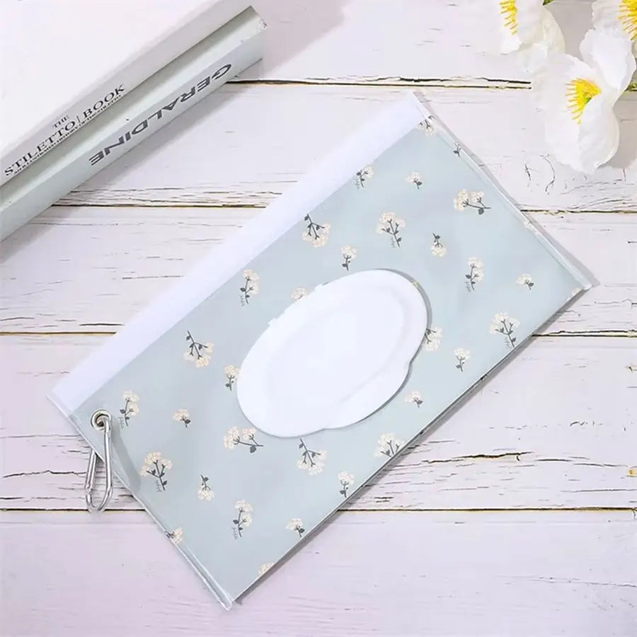 Baby wipes holder – compact, water-resistant & travel-friendly | for pushchairs & nappy bags