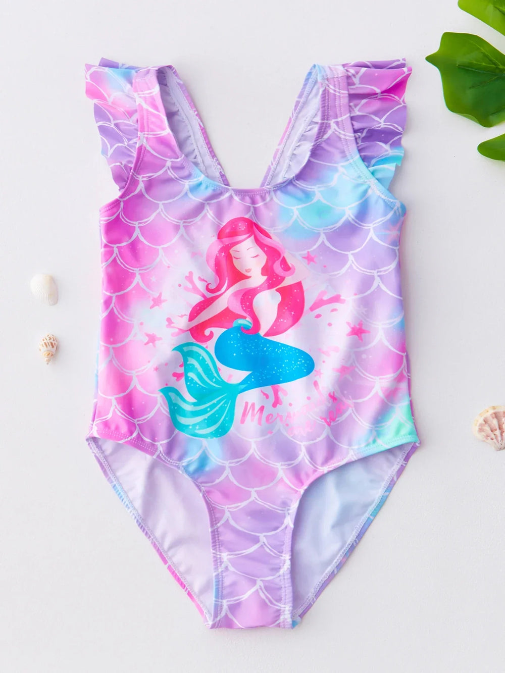 Girls' swimsuit with UV protection – mermaid, unicorn design, quick-drying | Kids swimwear