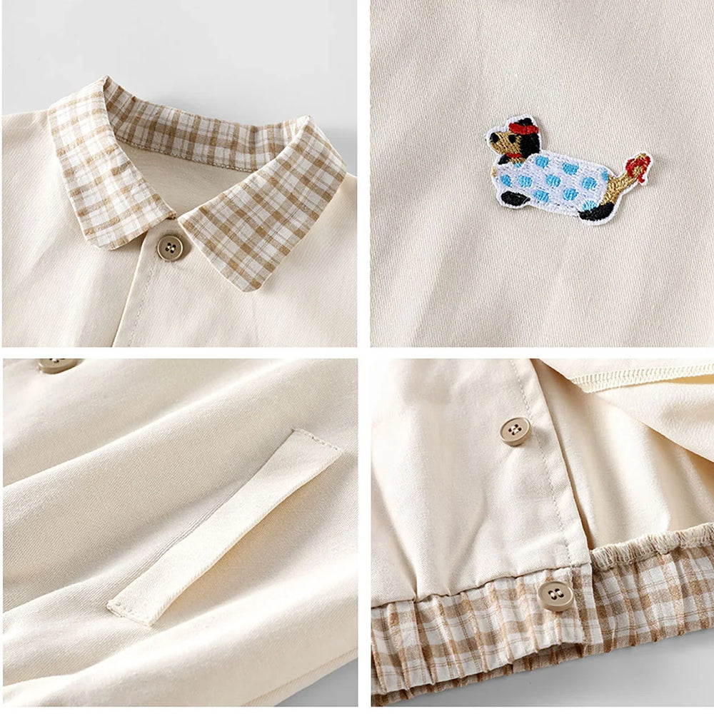 Baby and toddler baseball jacket with patchwork design – elastic cuffs | unisex autumn wear