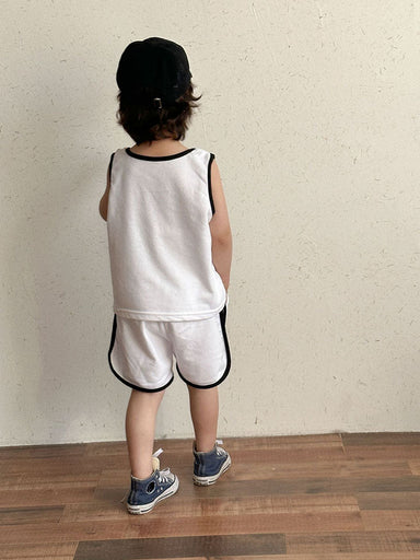 LA varsity clothing set shorts and top – breathable cotton, elastic waist | kids